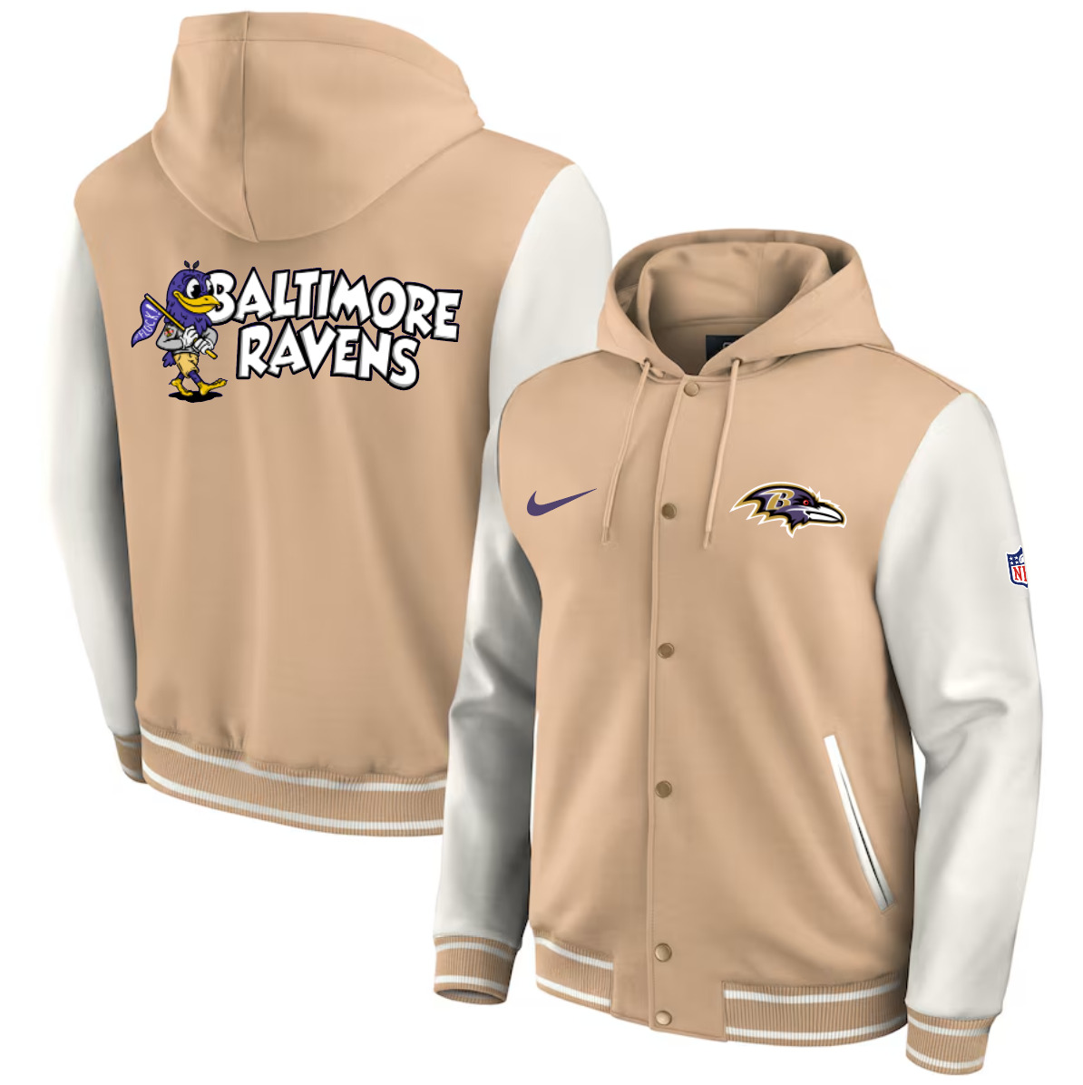 Men 2025 NFL Baltimore Ravens jacket syle 1->nfl jacket->Sports Accessory